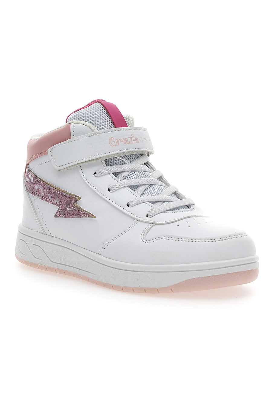 Sneakers Mid-cut Bianche e Rosa Grazie 2230