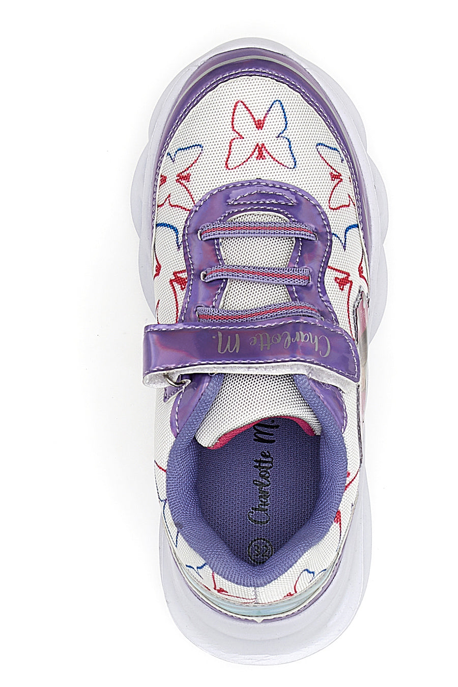 Sneakers Con Luci Charlotte 2221 Viola e Bianche