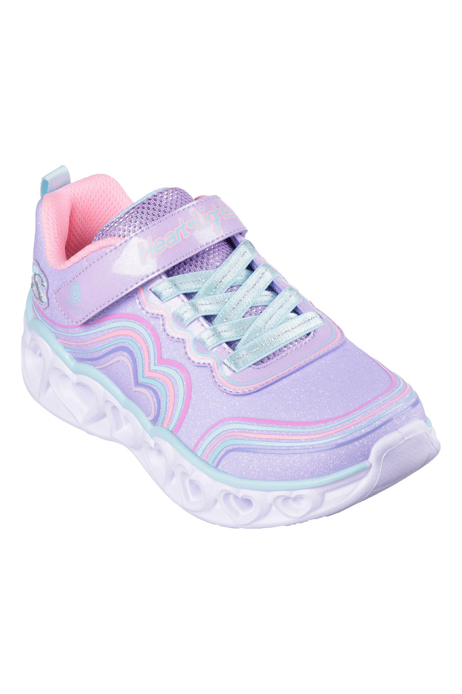 Sneakers con Luci da Bimbi Skechers Heart Lights Retro Hearts