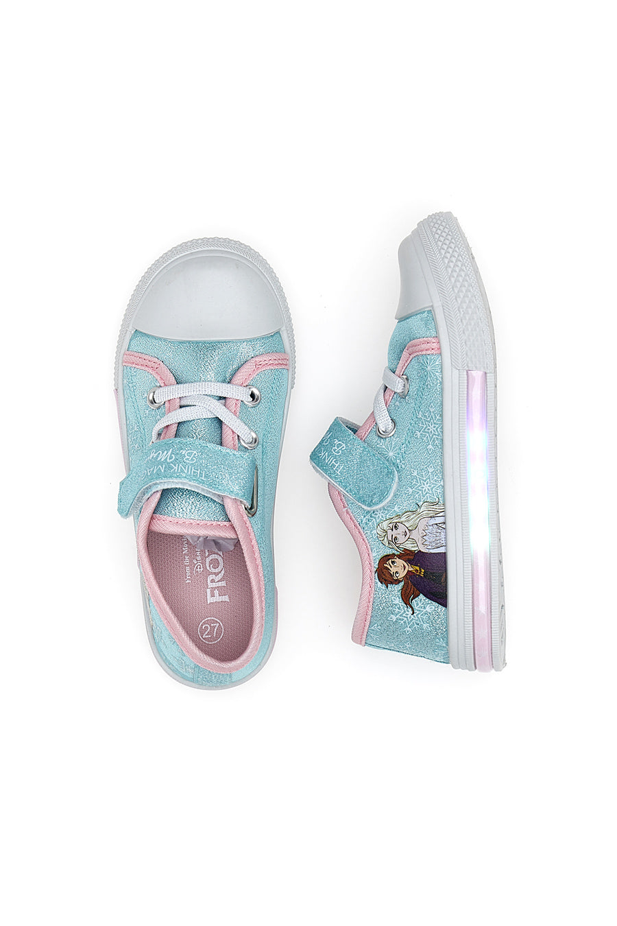 Sneakers Azzurre in Tela con Luci Frozen 15502