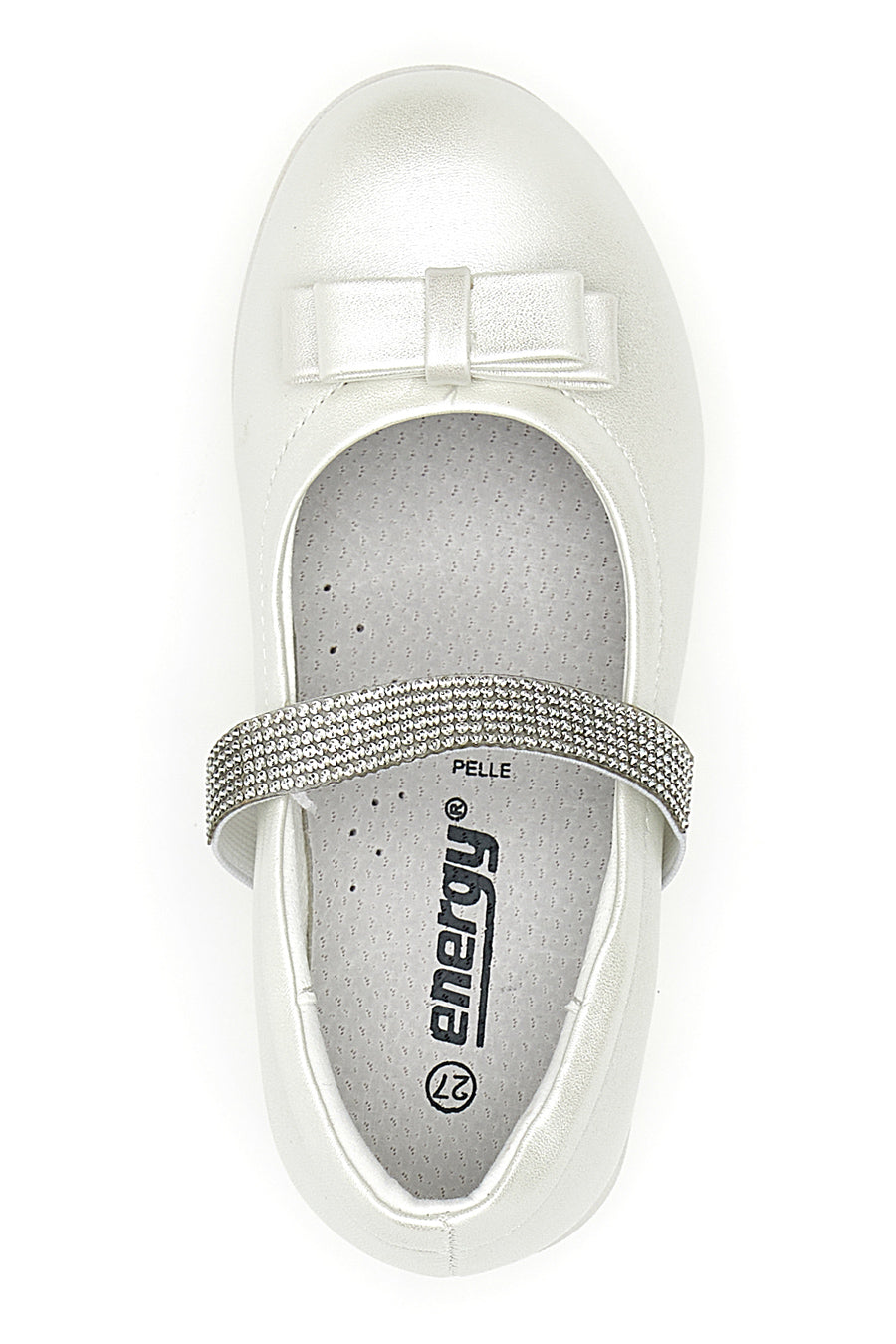 Ballerine Bianco Perlato Con Strass Energy 522