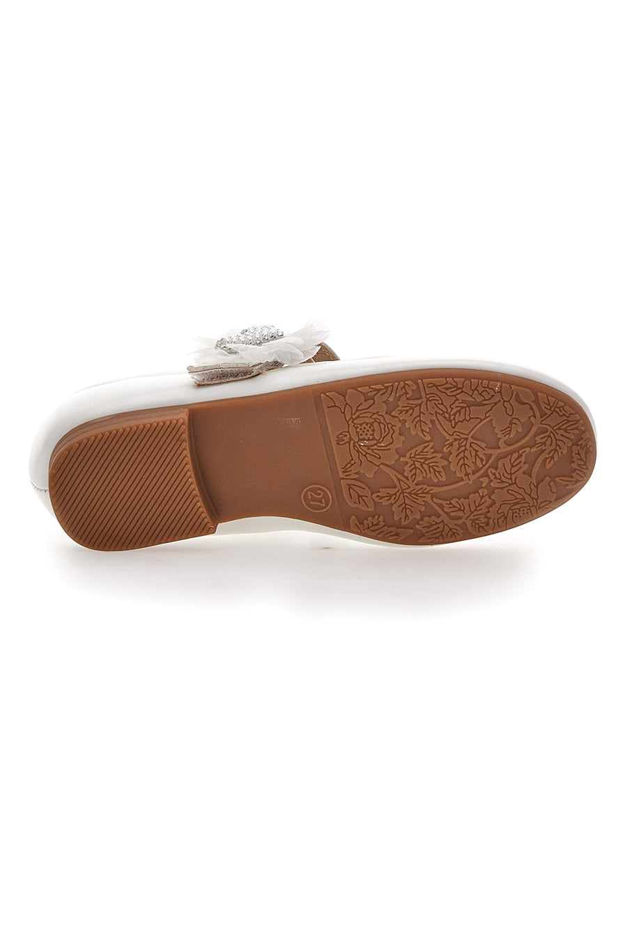 Ballerine Bianche Con Cuore e Strappo Pitt Kids 0596