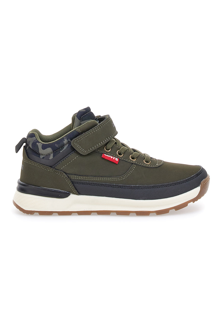 Sneakers Khaki Mid-Cut con Velcro Levi's Ascot Refresh