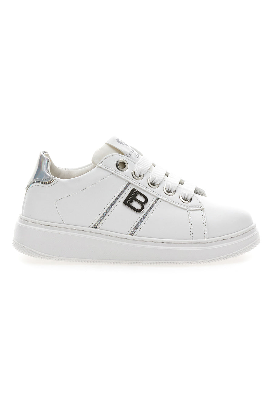 Sneakers Bianche con Dettagli Color Argento Laura Biagiotti 93919389