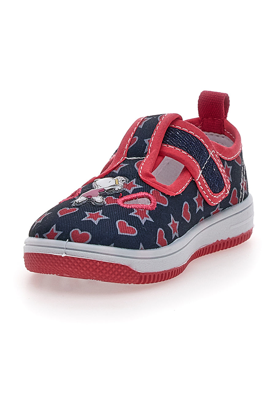 Scarpe Primi Passi Jeans e Fucsia in Tela Snoopy 2216111