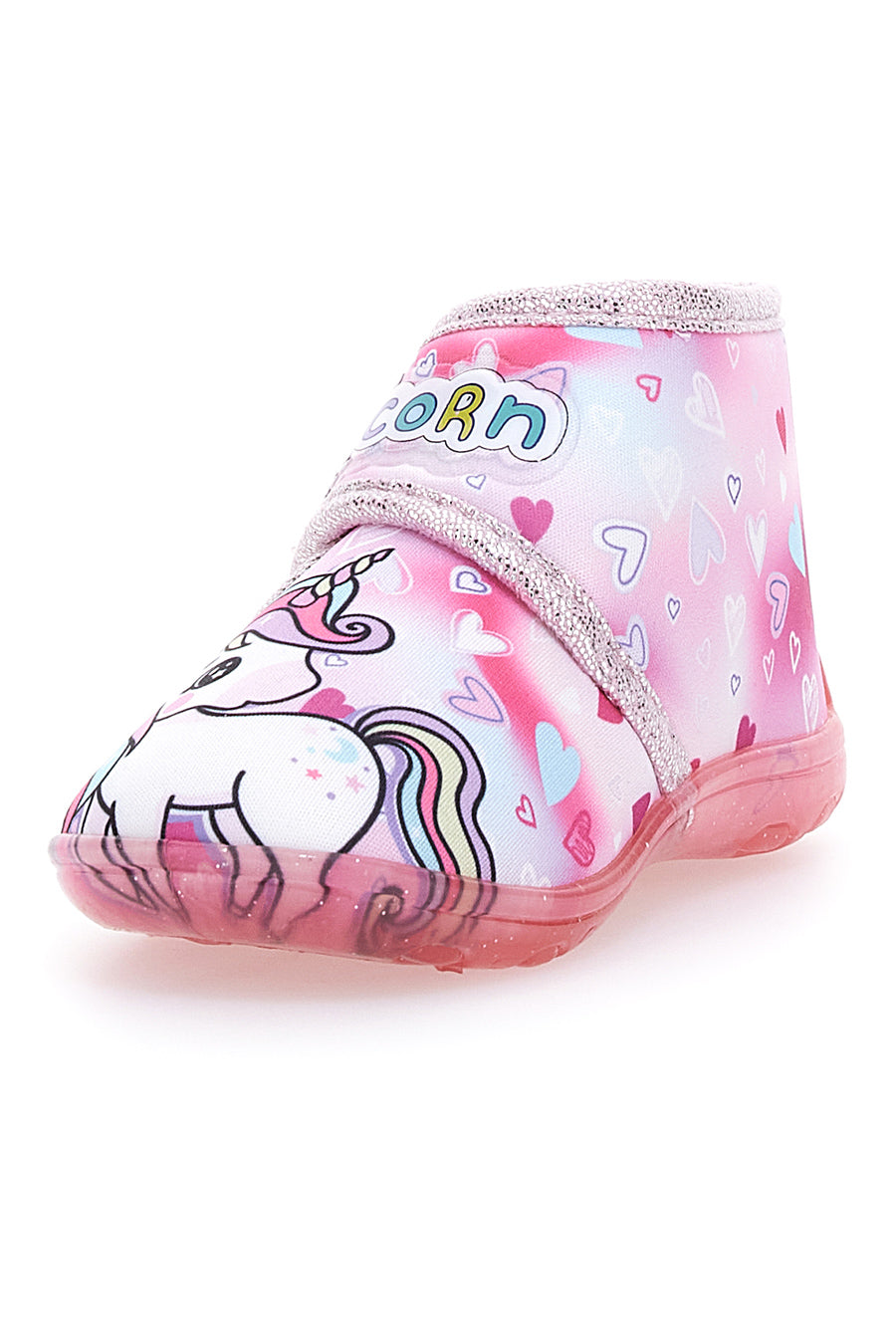 Rosafarbene Schuhe für die ersten Schritte mit Disney-Einhorn-Aufdruck S8010096T