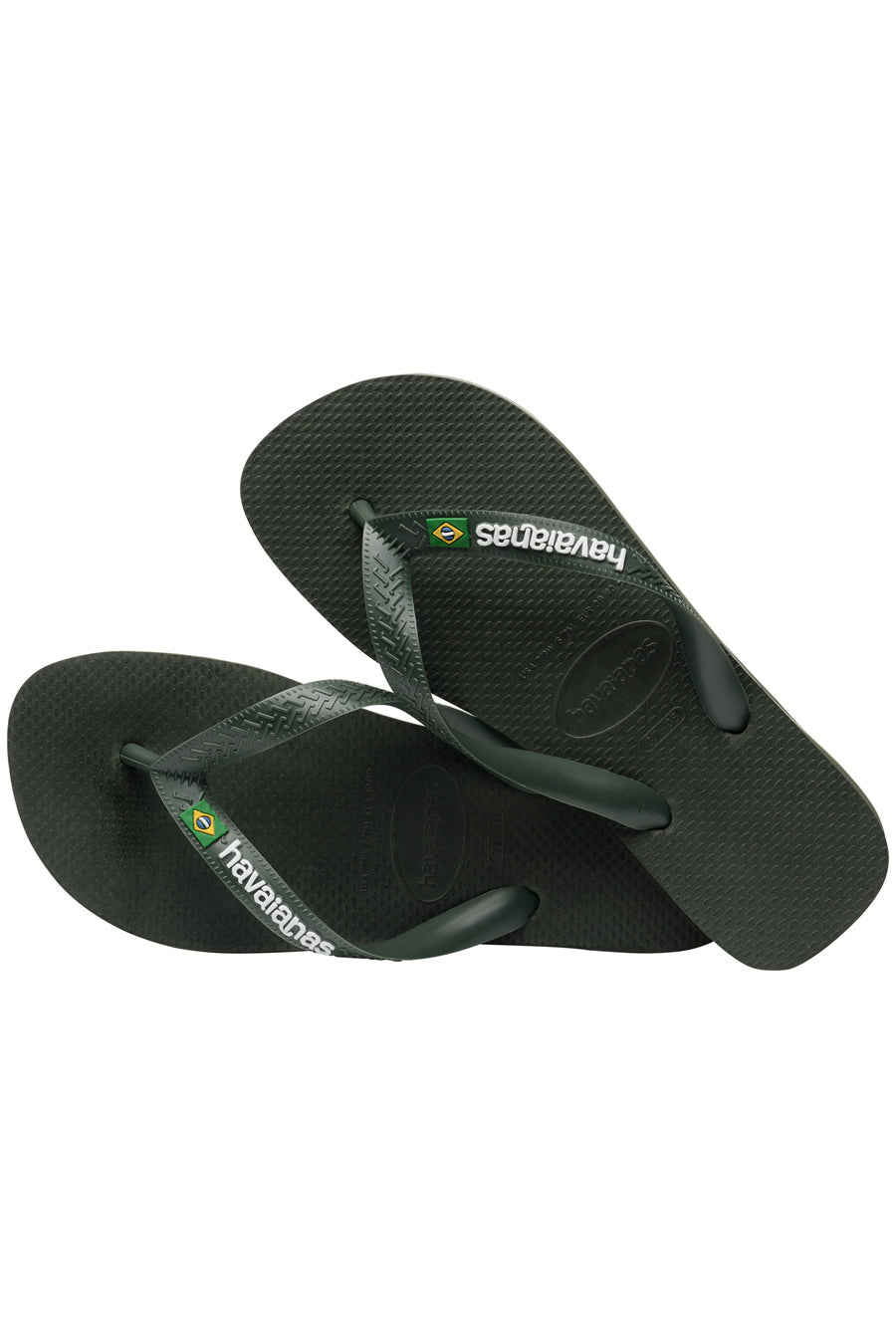 Ciabatte Infradito Verdi Havaians Brasil Logo