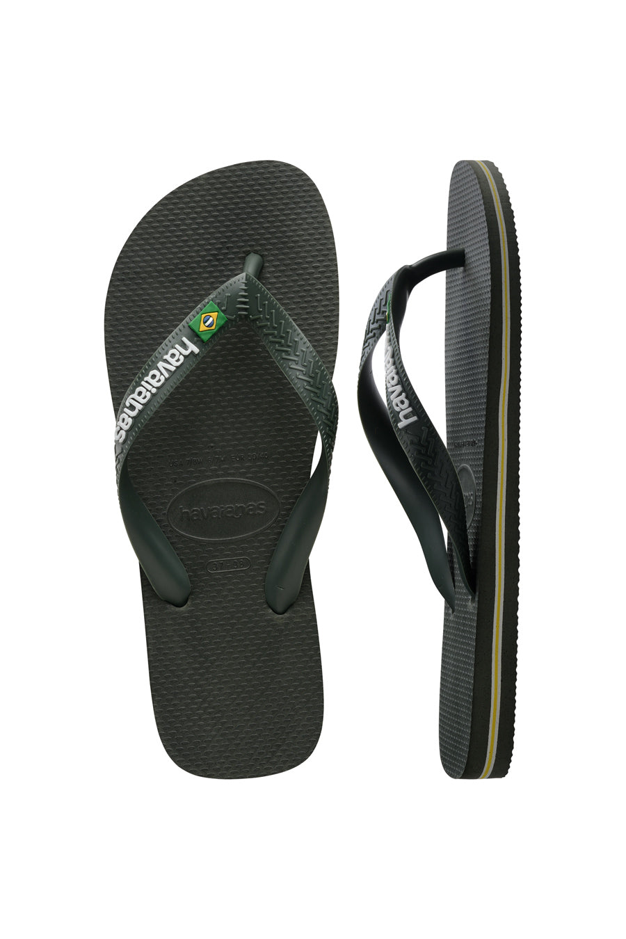 Ciabatte Infradito Verdi Havaians Brasil Logo