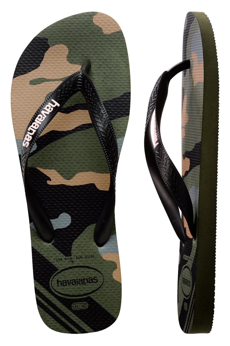 Ciabatte Infradito Verde Militare In Gomma Havaianas Top Camu