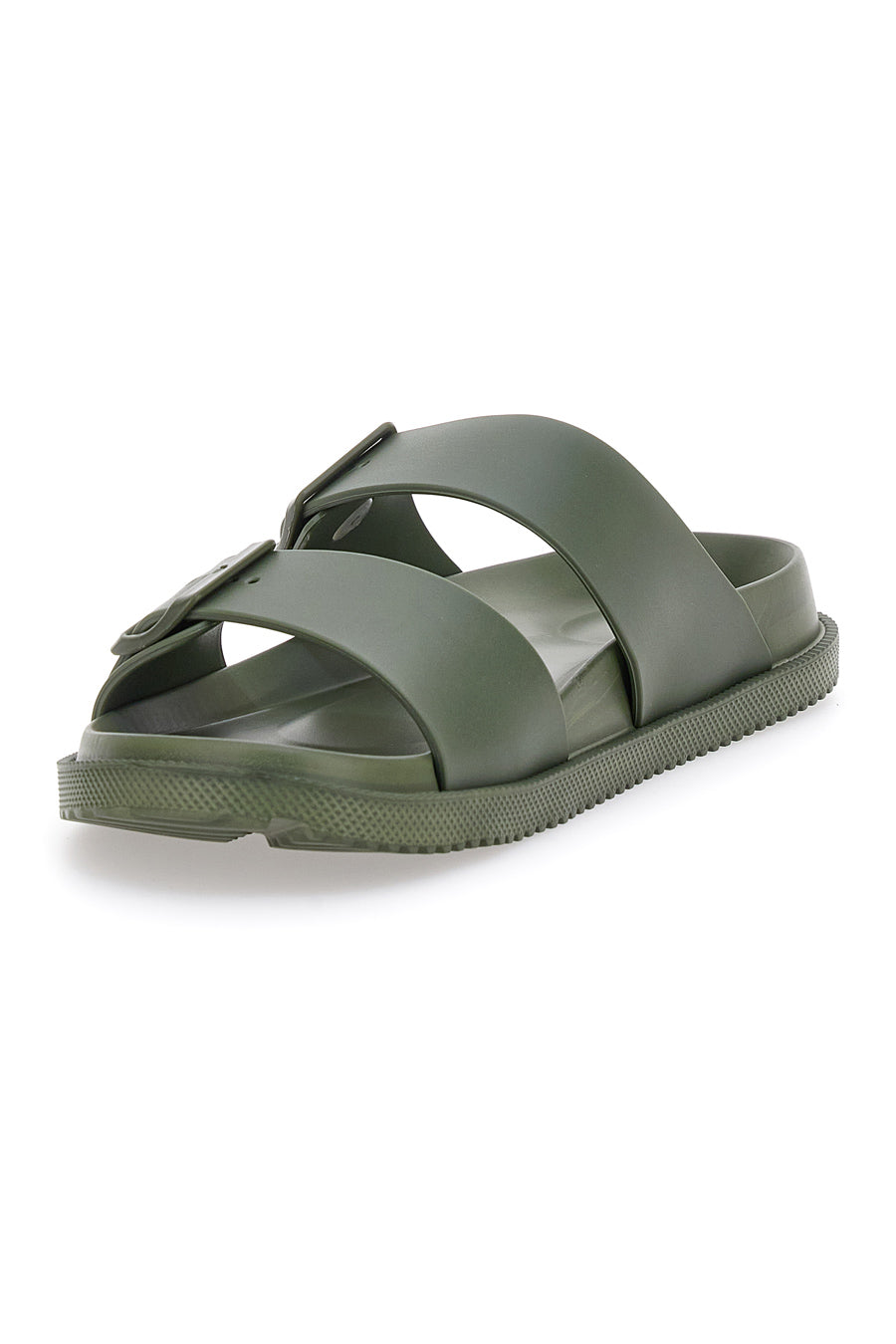 Ciabatte Verde Militare Con Doppia Fascia 2T2L 72593