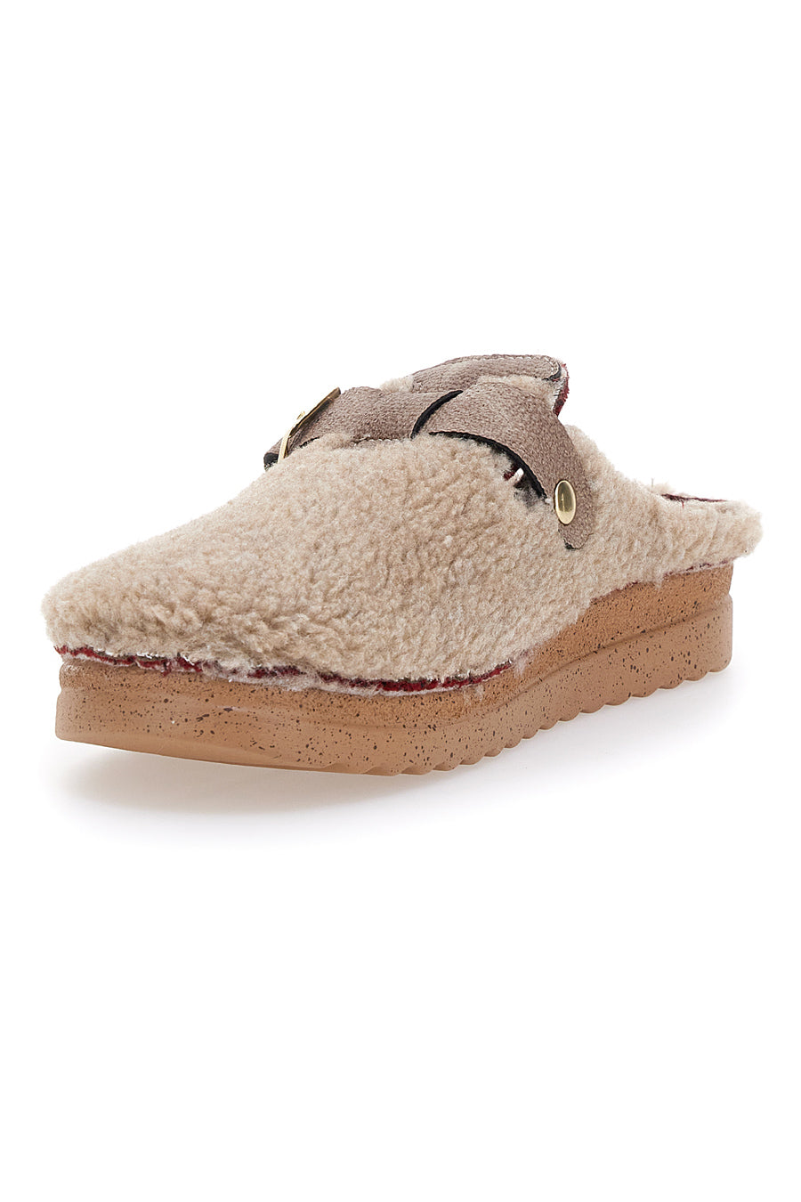 Pantofole beige con cinturino Plocadi 1913