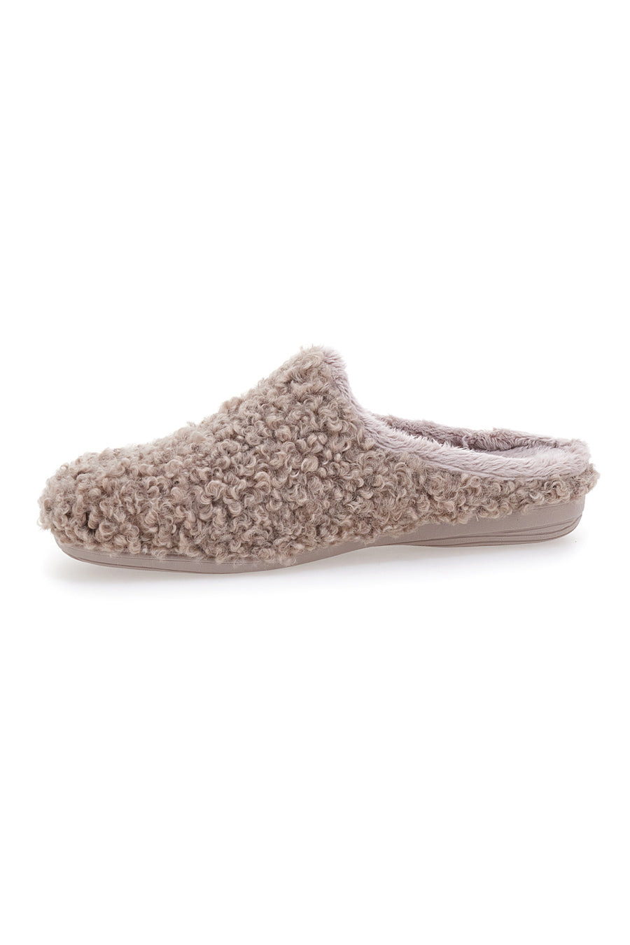 Taupe Pantoletten mit herausnehmbarem Fußbett Superga 10733