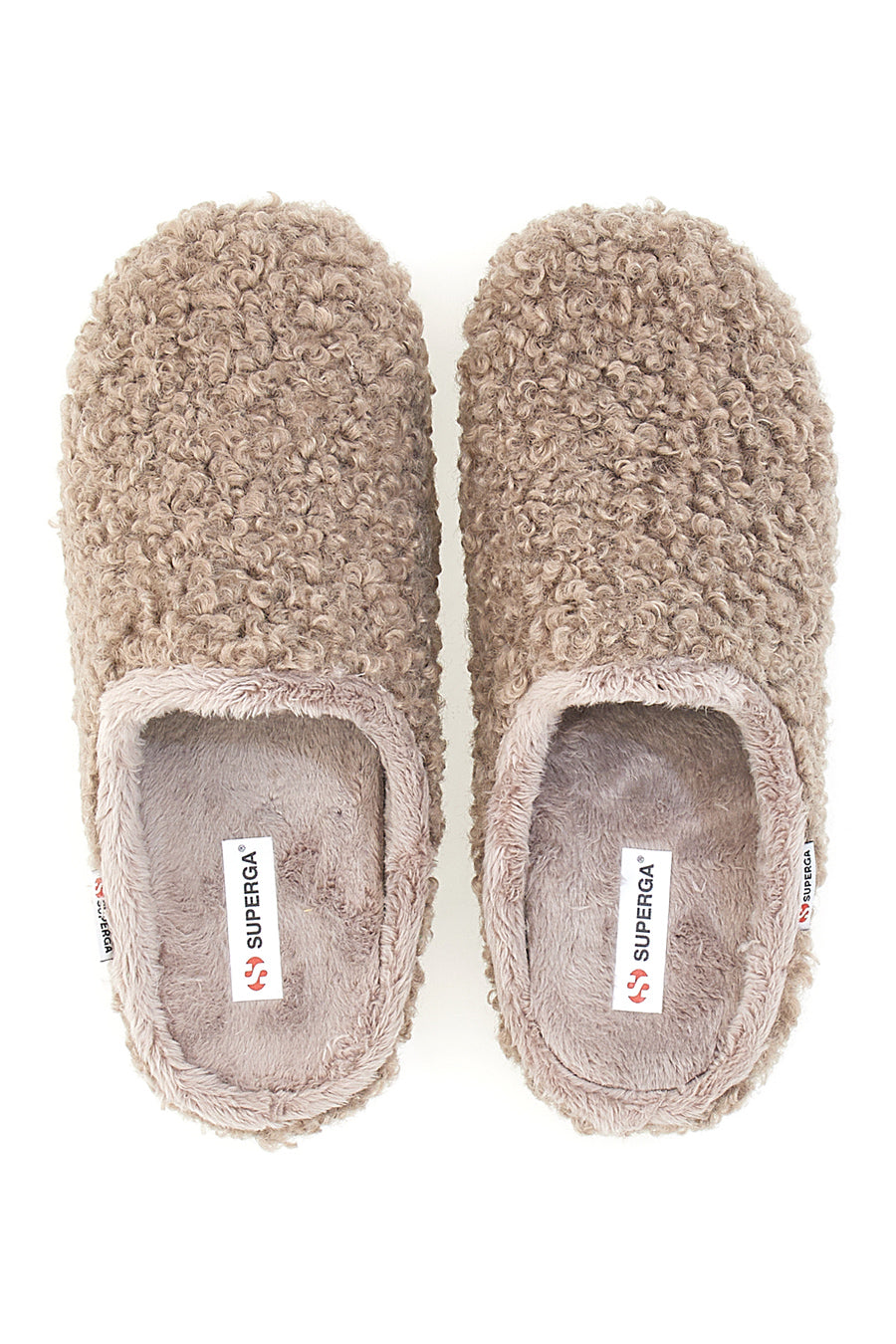 Taupe Pantoletten mit herausnehmbarem Fußbett Superga 10733