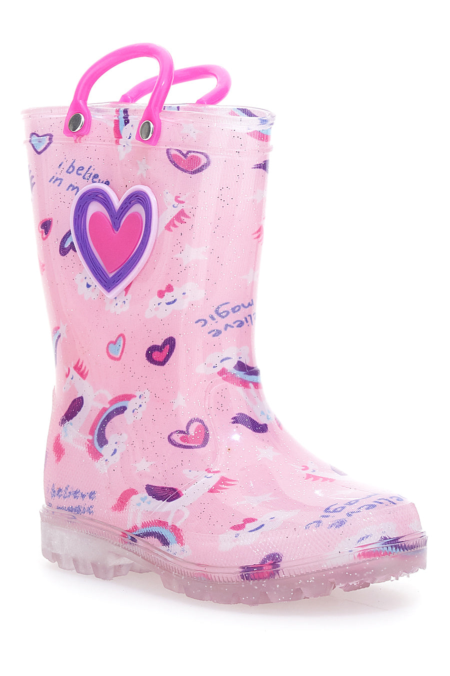 Rosa Gummi-Regenstiefel 2T2L 118