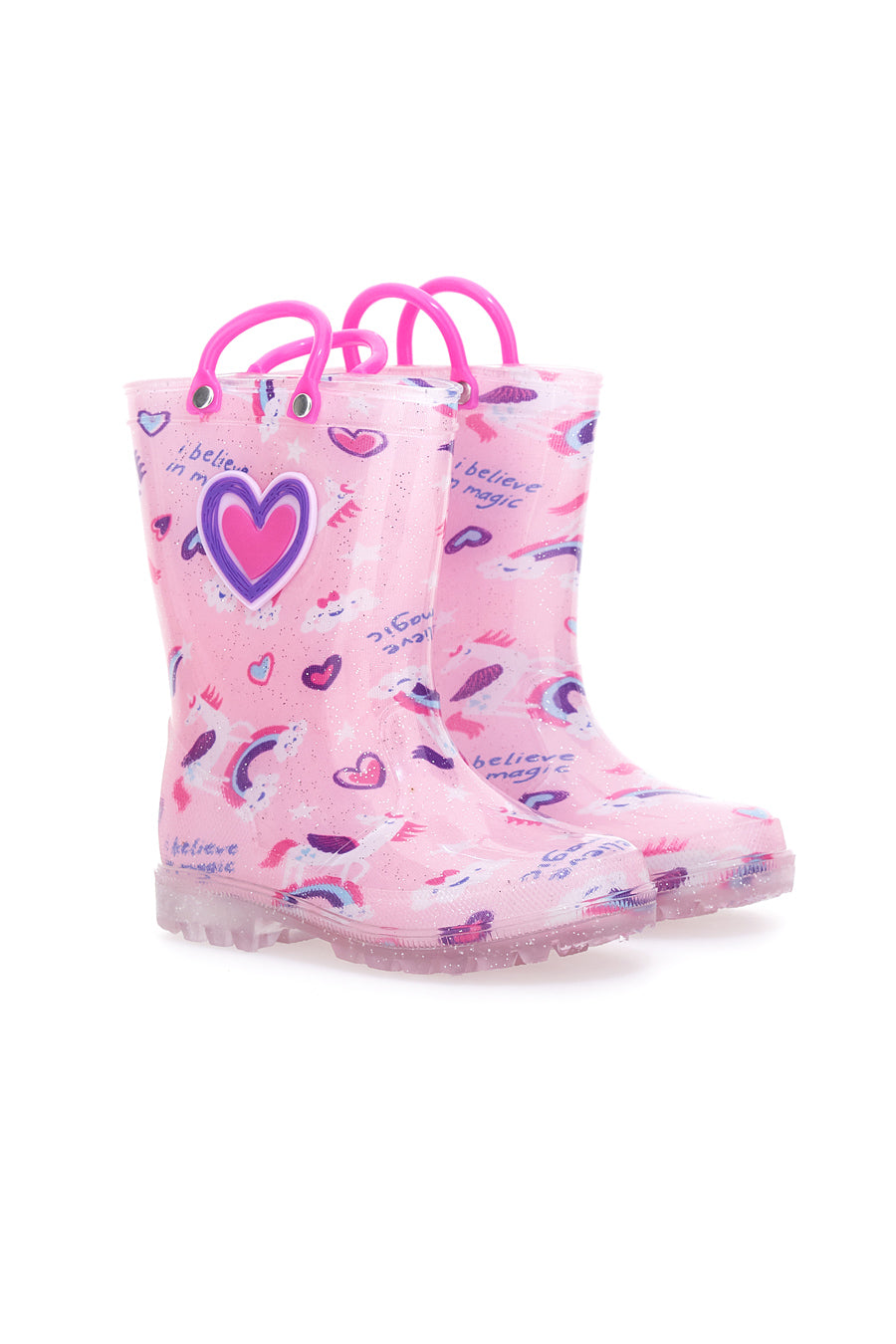 Rosa Gummi-Regenstiefel 2T2L 118