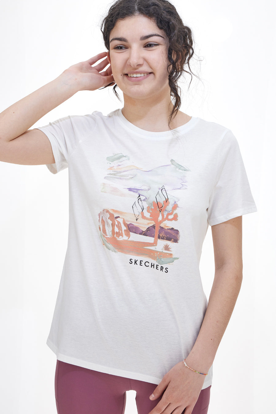 T-Shirt Skechers AirBrush Tee Bianca