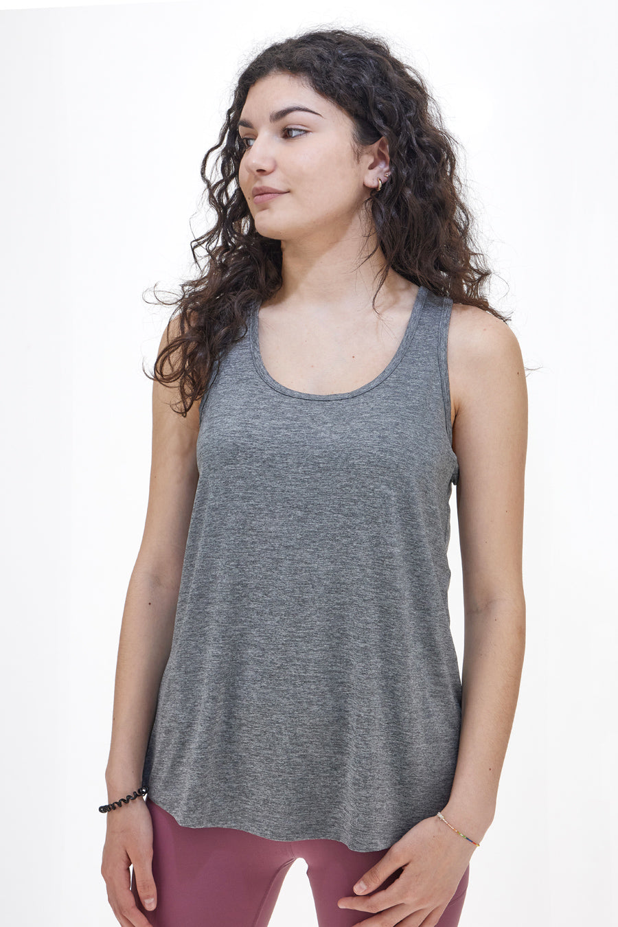 Canottiera Skechers Godri Swift Tunic Tank Grigia