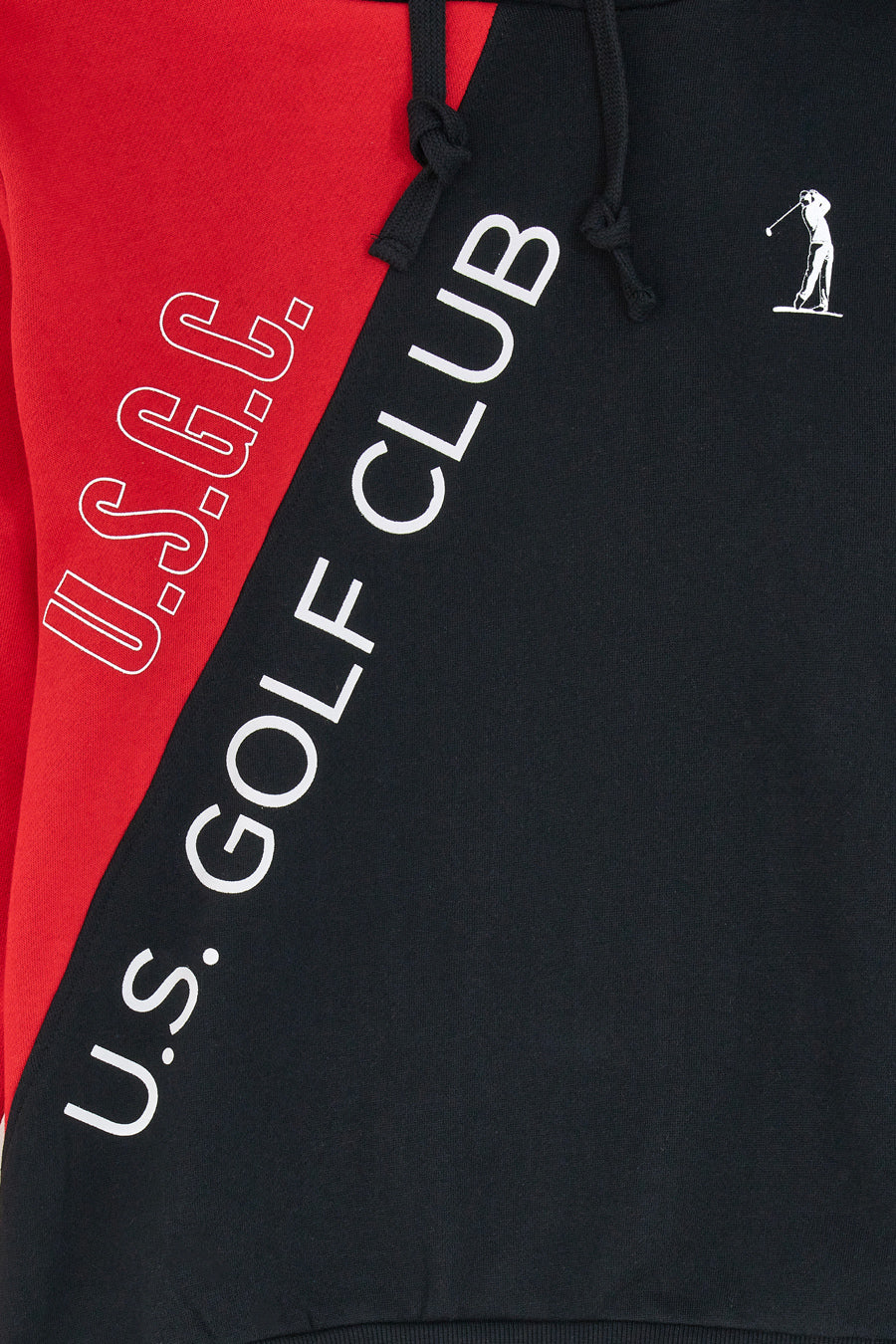 Felpe con Cappuccio Nera-Rossa US Golf Club 1265