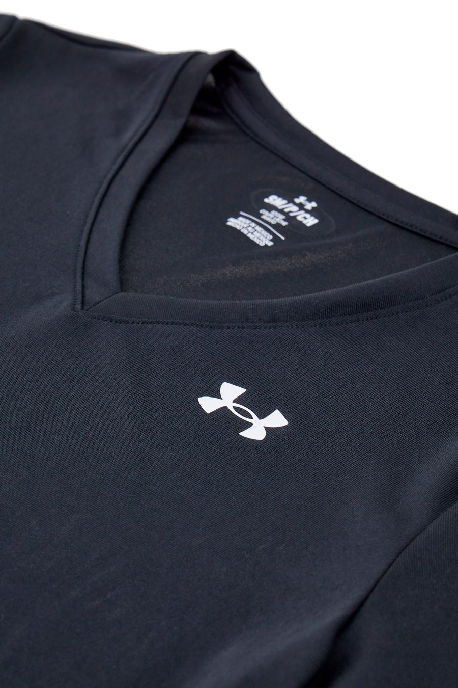 T-Shirt Nera Con Collo a V Under Armour Tech SSV Solid