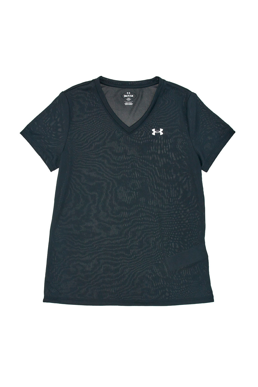 T-Shirt Nera Con Collo a V Under Armour Tech SSV Solid