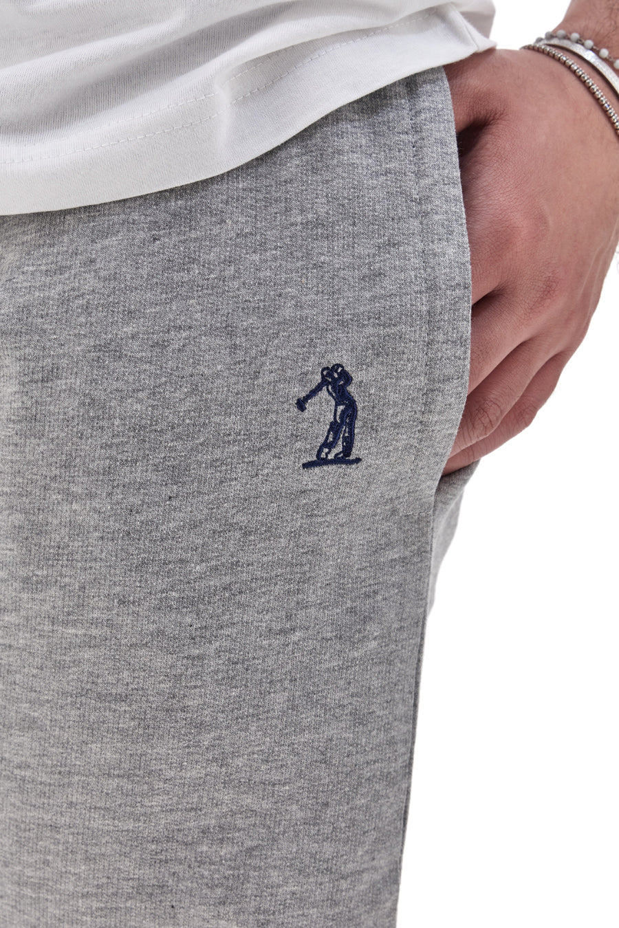 Pantaloni di Tuta con Polsino Grigio Melange US Golf Club 1237