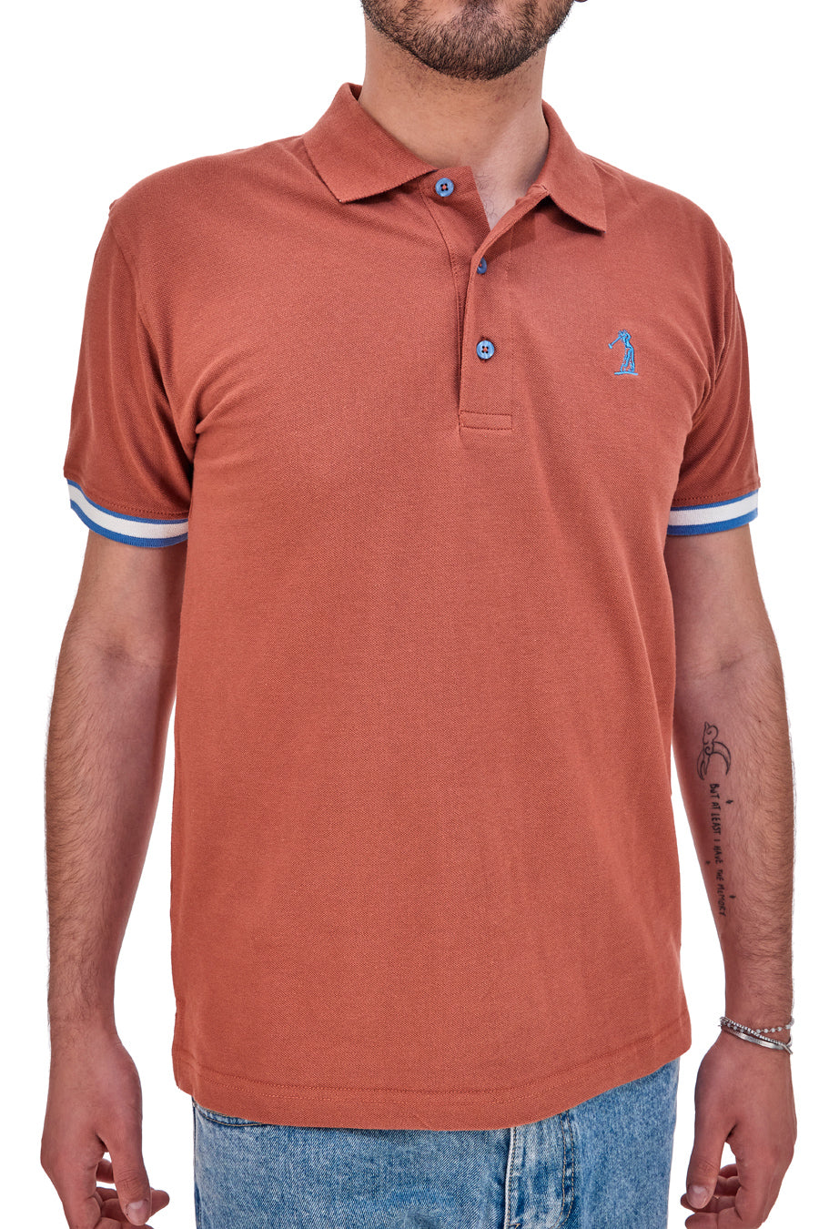 Polo Mezza Manica Marrone Bruciato US Golf Club 1327