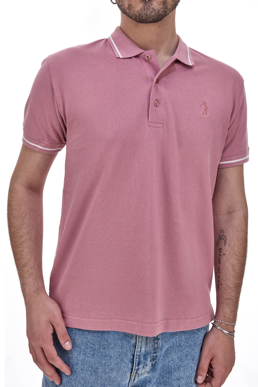 Polo Mezza Manica Rosa US Golf Club 1349