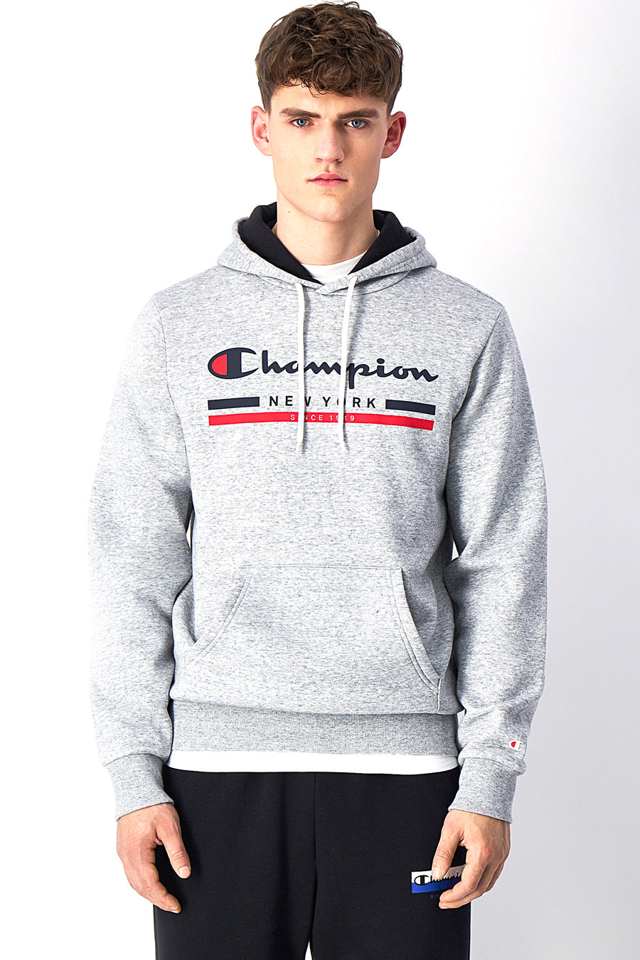 Felpa Grigia Con Cappuccio Champions Hooded Sweatshirt