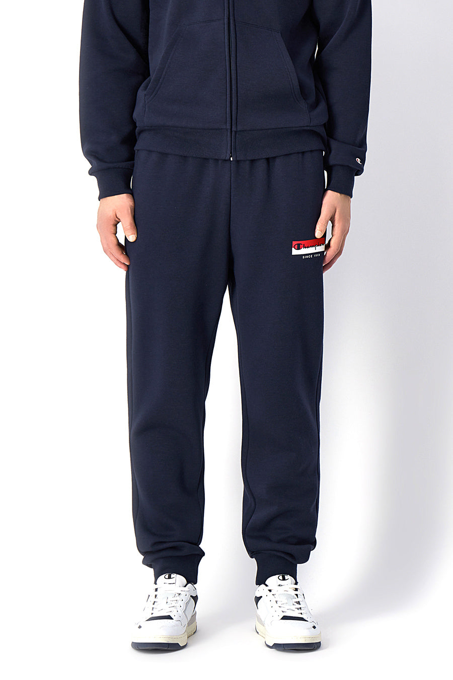 Pantalone Sportivo felpato blue CHAMPION RIB CUFF PANTS