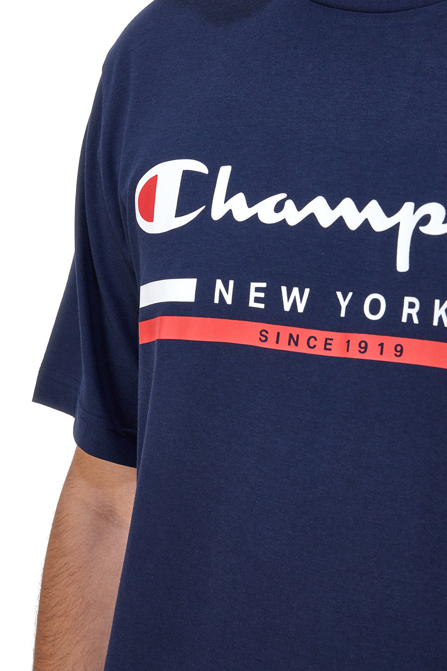 T-Shirt Blu Girocollo CHAMPION CREWNECK