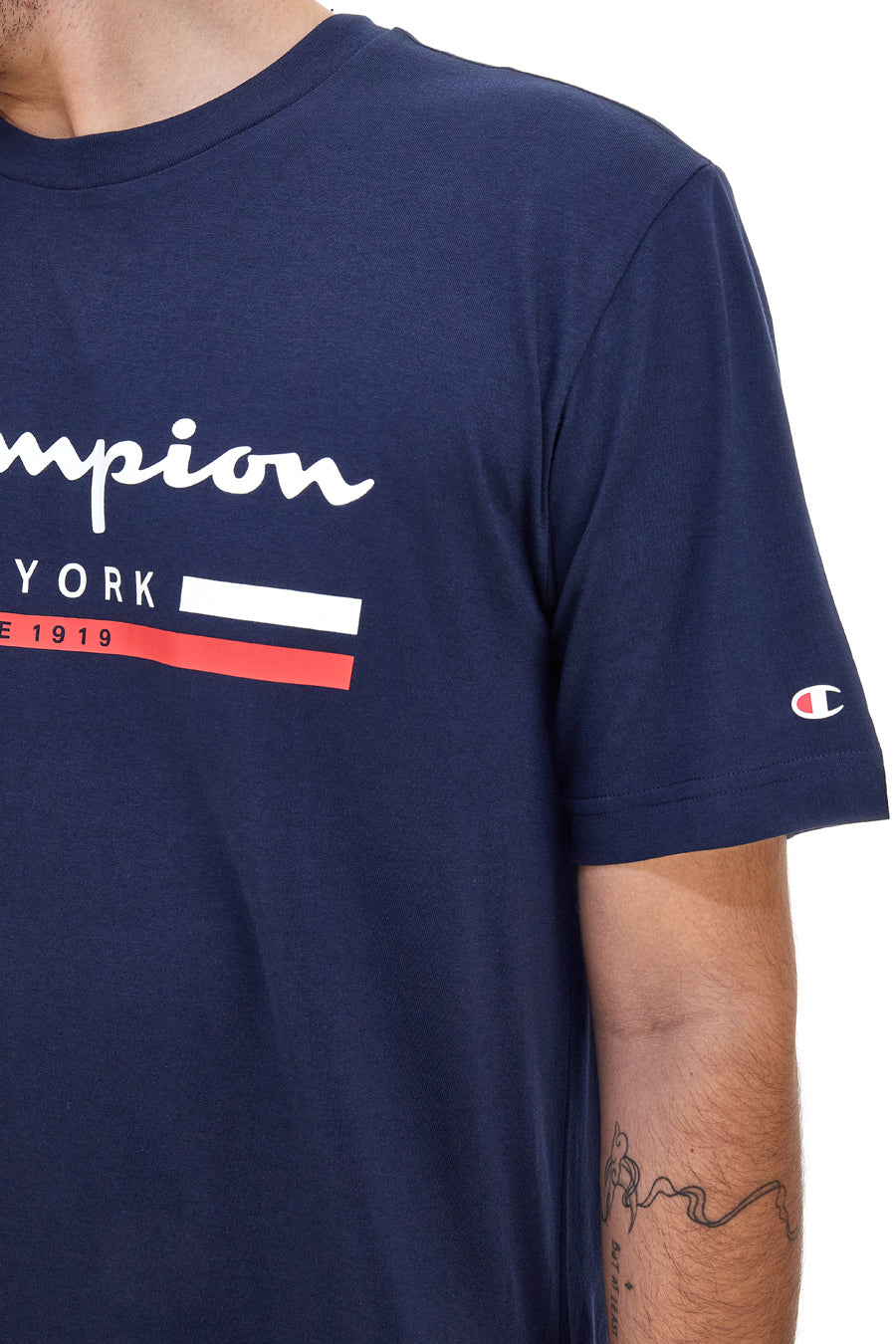 T-Shirt Blu Girocollo CHAMPION CREWNECK