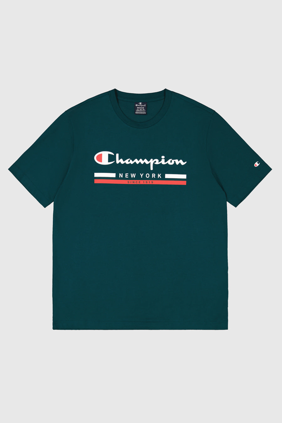 T-SHIRT VERDE GIROCOLLO CHAMPION CREWNECK