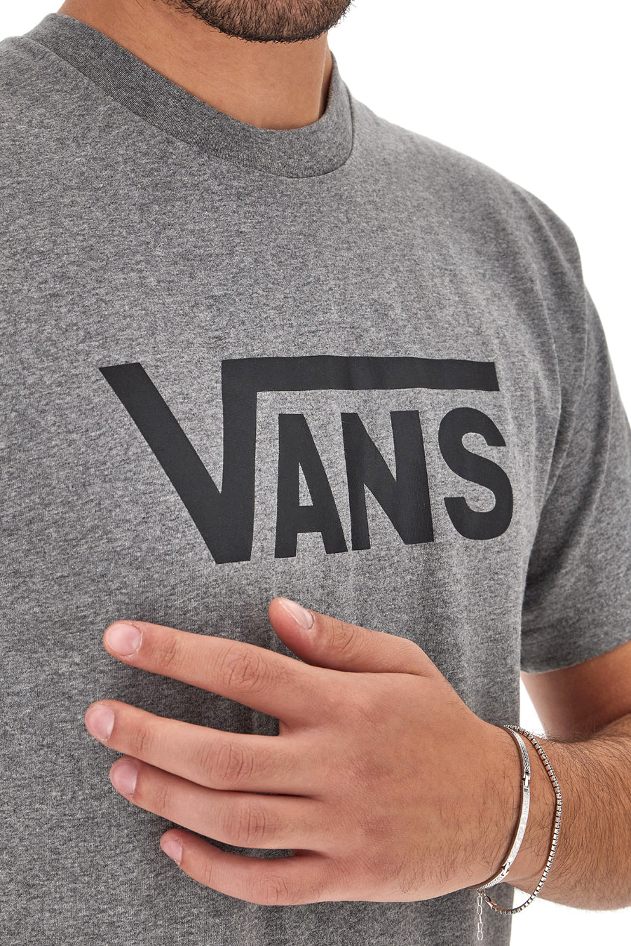 T-Shirt Grigia Con Logo Vans Classic Tee