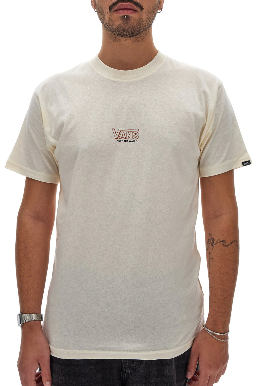 T-shirt Bianco Antico Con Stampa VANS Vanstander tee