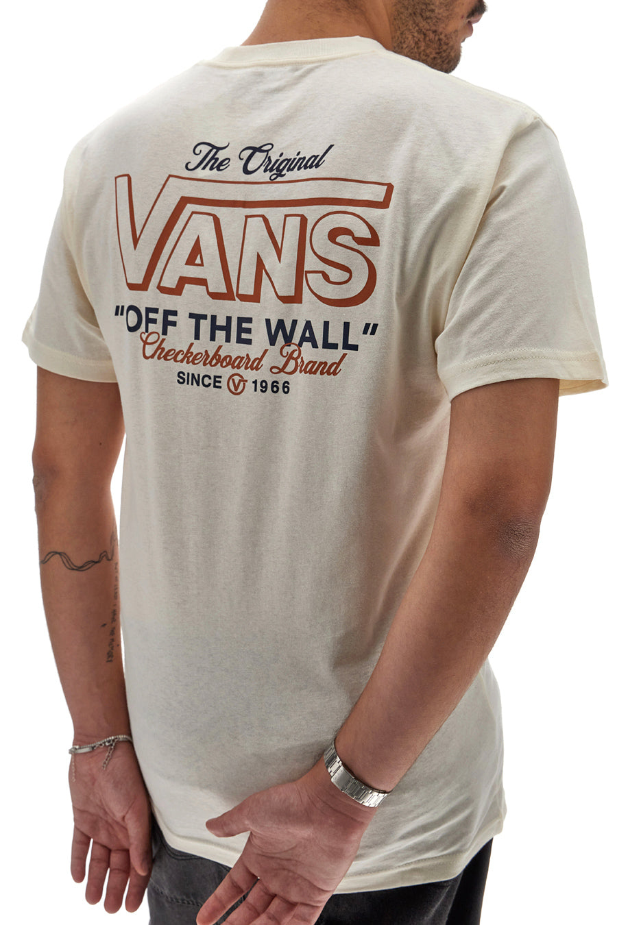 T-shirt Bianco Antico Con Stampa VANS Vanstander tee