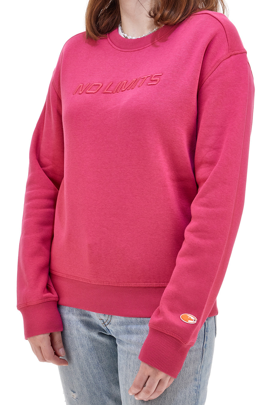 Rundhals-Pullover in Rosa mit langen Ärmeln NO LIMITS LASW004W24