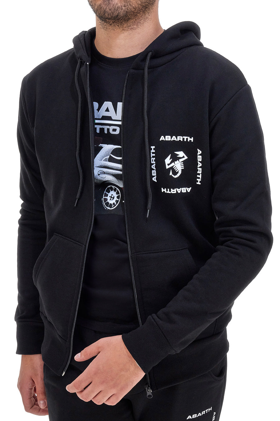 Schwarzes Kapuzenpullover ABARTH AH25FW378