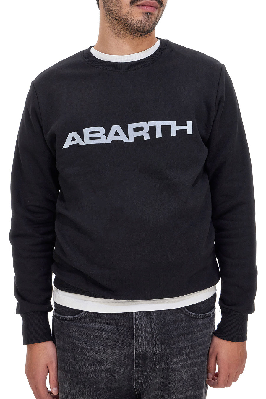 Schwarzes Abarth-Sweatshirt mit Rundhalsausschnitt und Kapuze AH25FW306