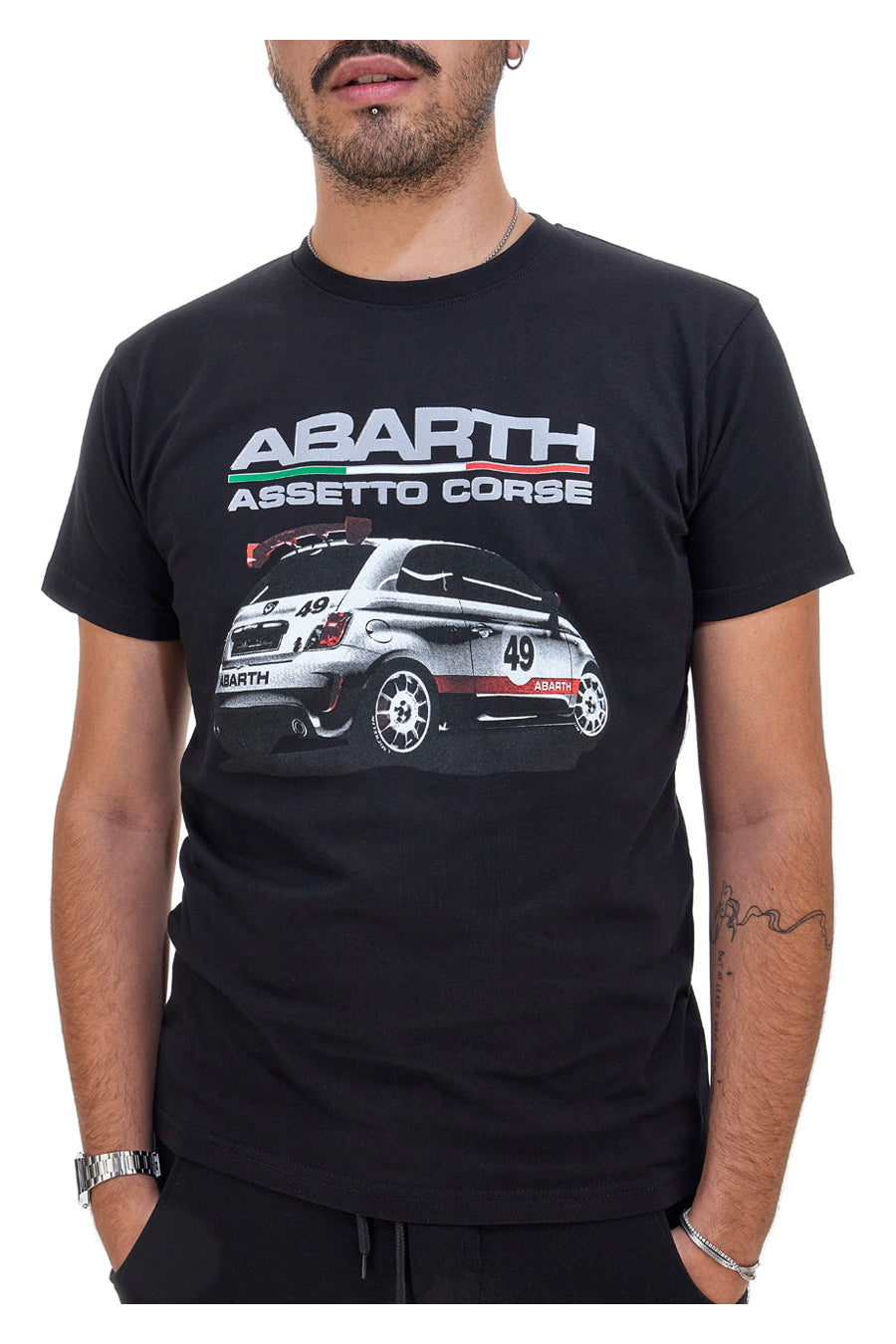 T-Shirt Mezza Manica Nera Abarth AH25FW366