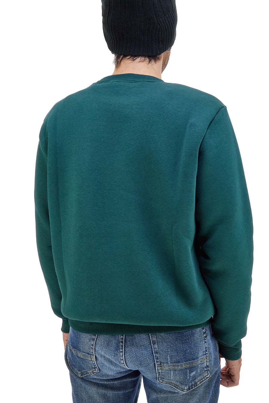 Grünes Sweatshirt mit Rundhalsausschnitt und weihnachtlichem Rentier BOARDMAN 24404