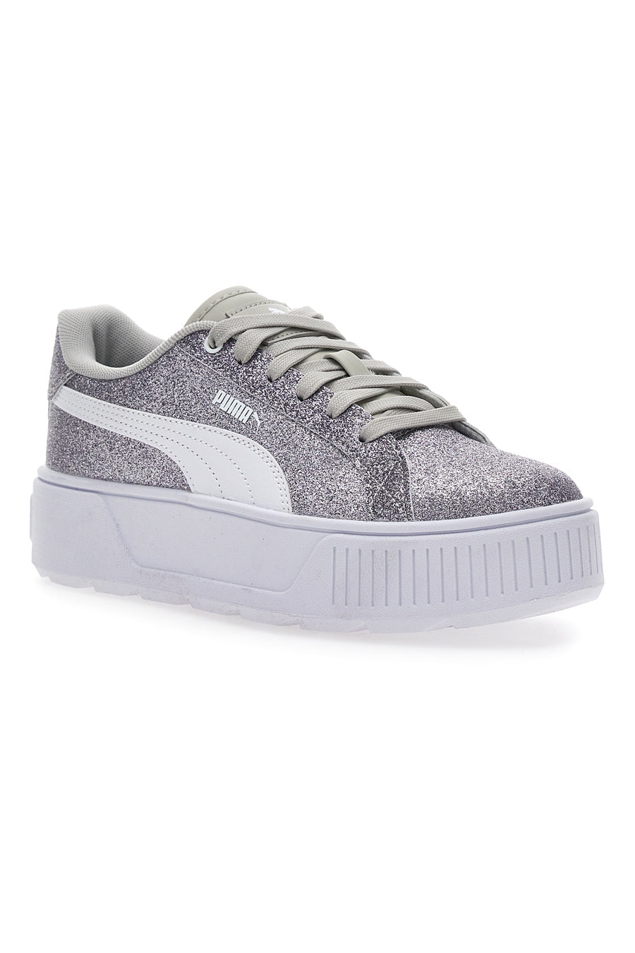 Sneakers Flatform Karmen Glitz Argento Glitter