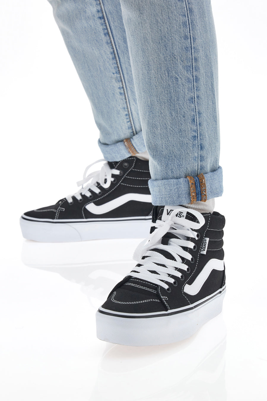 Sneakers Nere e Bianche Mid-cut Vans Filmore Hi Platform