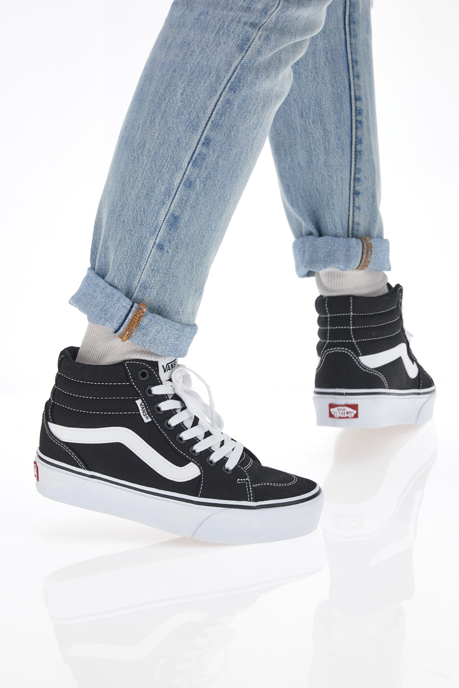 Sneakers Nere e Bianche Mid-cut Vans Filmore Hi Platform