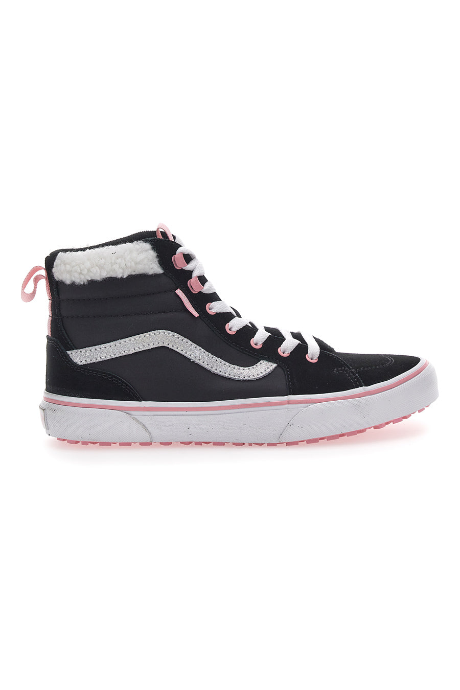 Vans Filmore Hi Vansguard Mid-Cut-Sneaker in Schwarz und Rosa