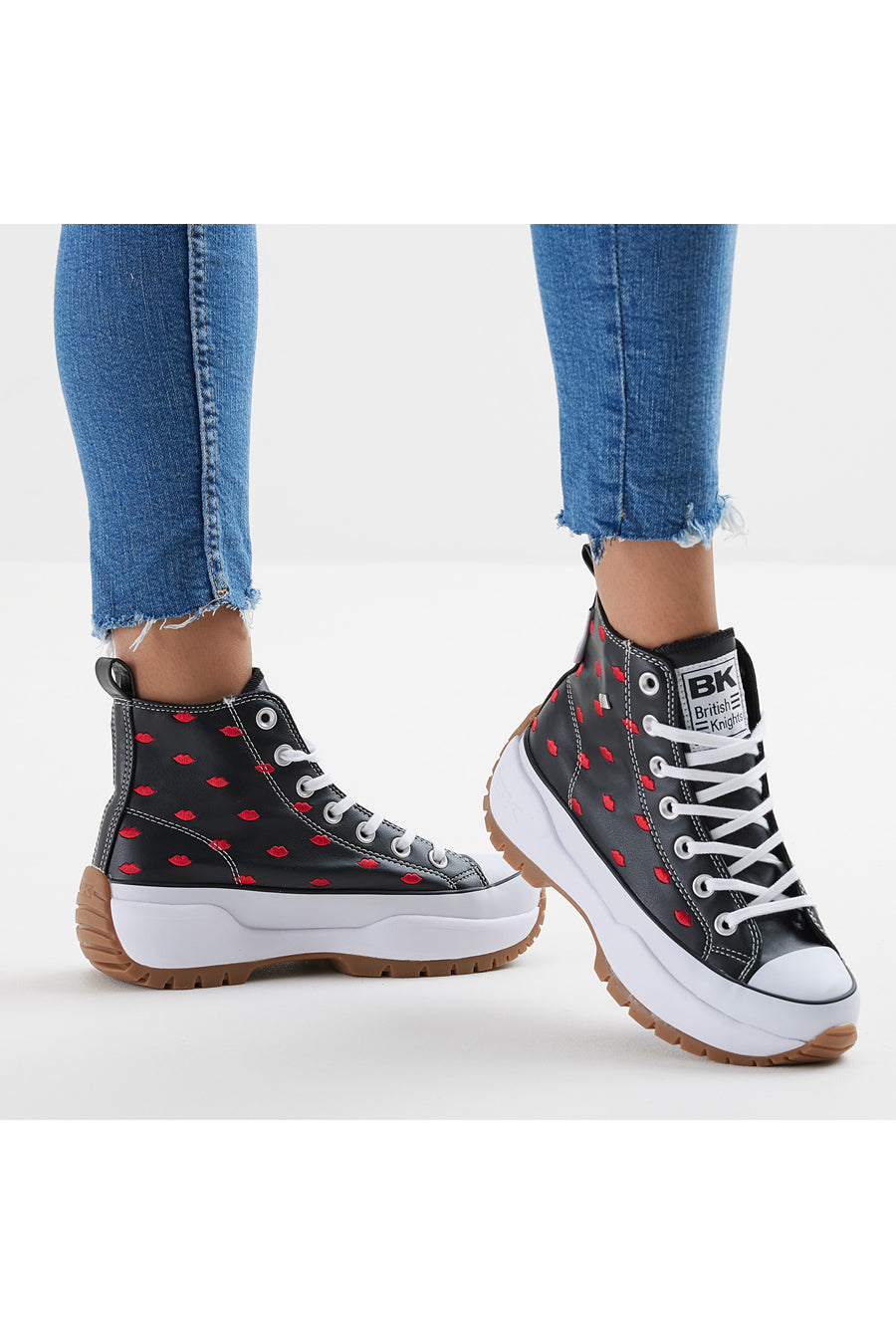 Sneakers Platform British Knights Kaya Mid Fly Nero