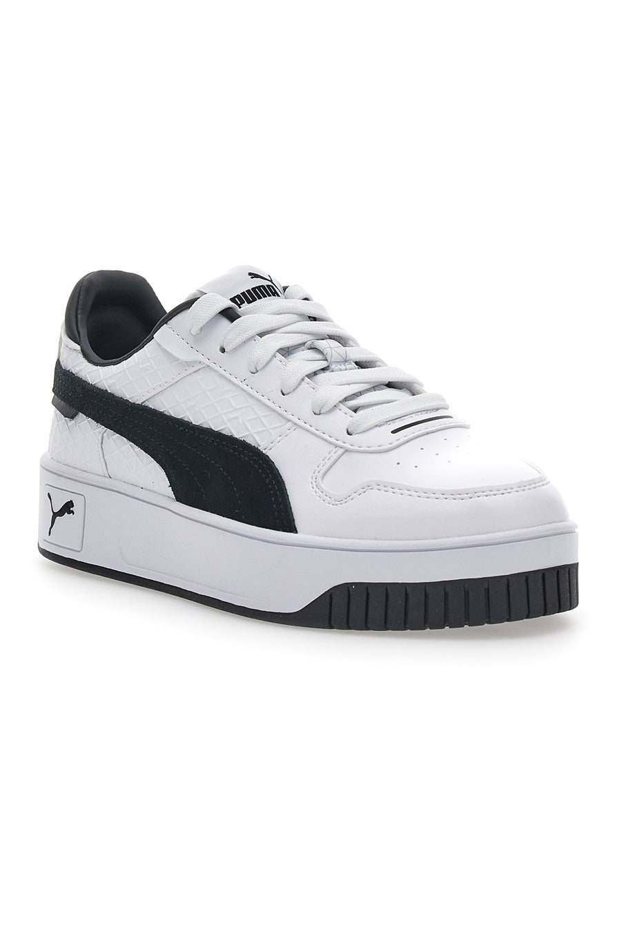 Sneakers Flatfoam Puma Carina Logo Street Bianche e Nere