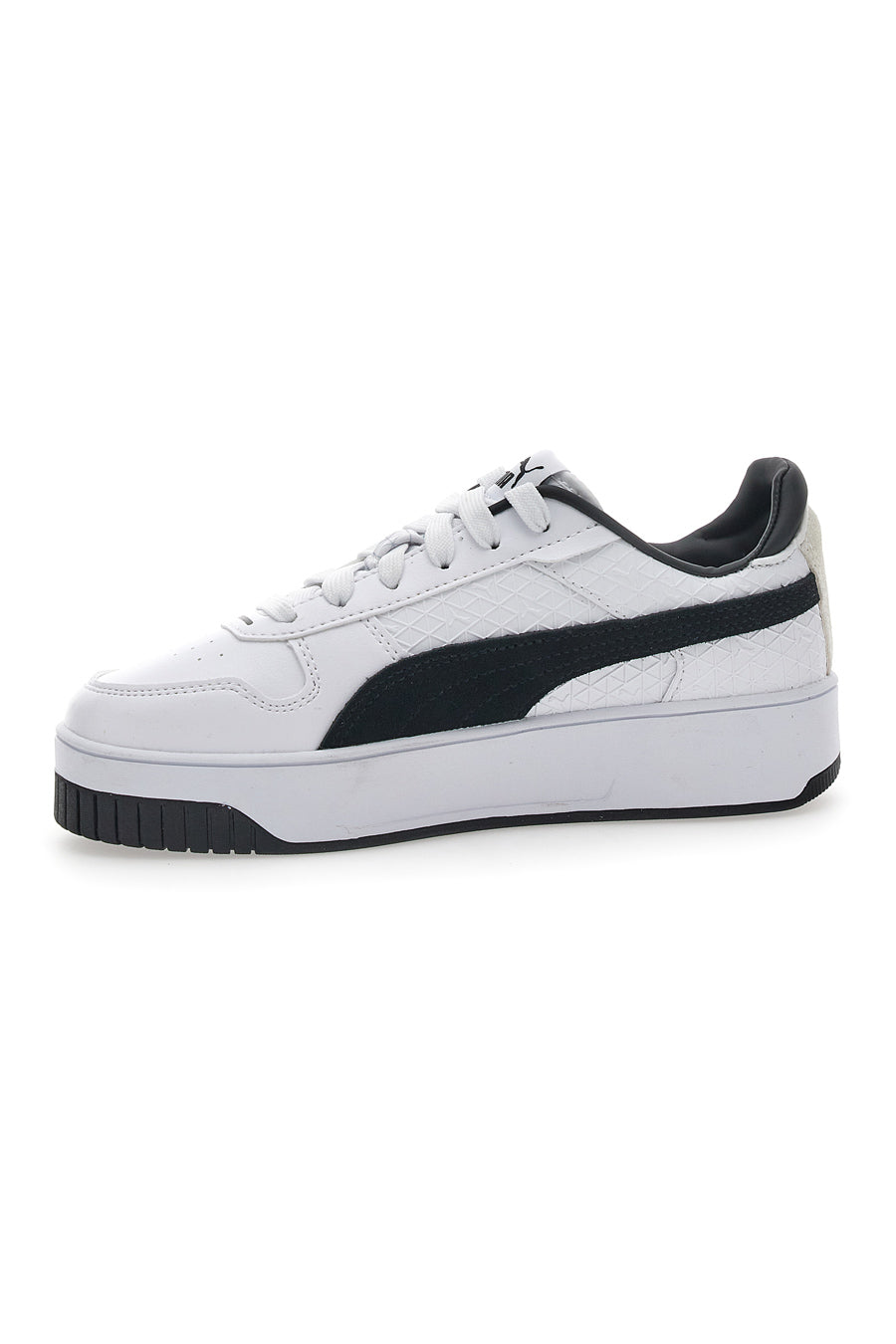 Sneakers Flatfoam Puma Carina Logo Street Bianche e Nere