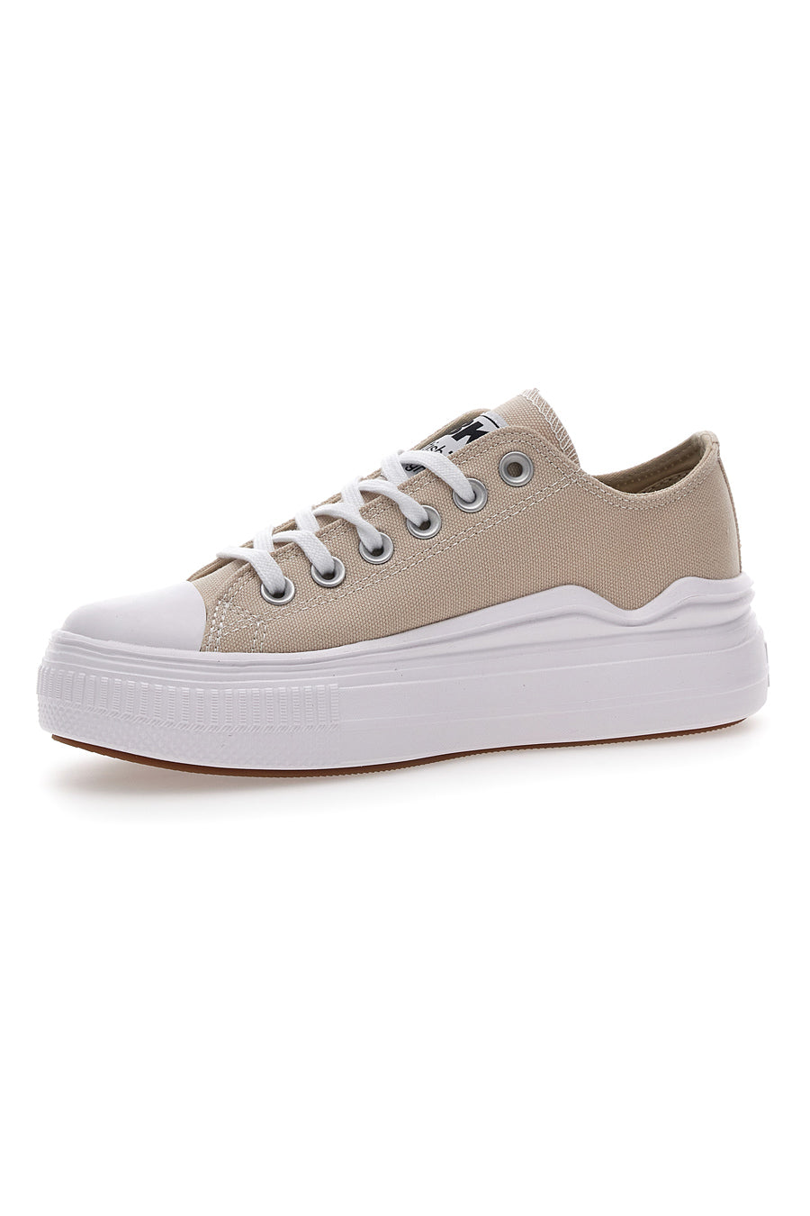 Sneakers Beige In Tela Con Platform British Knight Kaya Flow Low