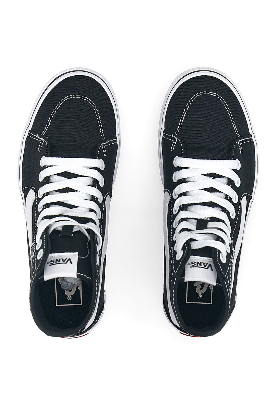 Sneakers con Flatform Nere e Bianche Vans Hi Tapered