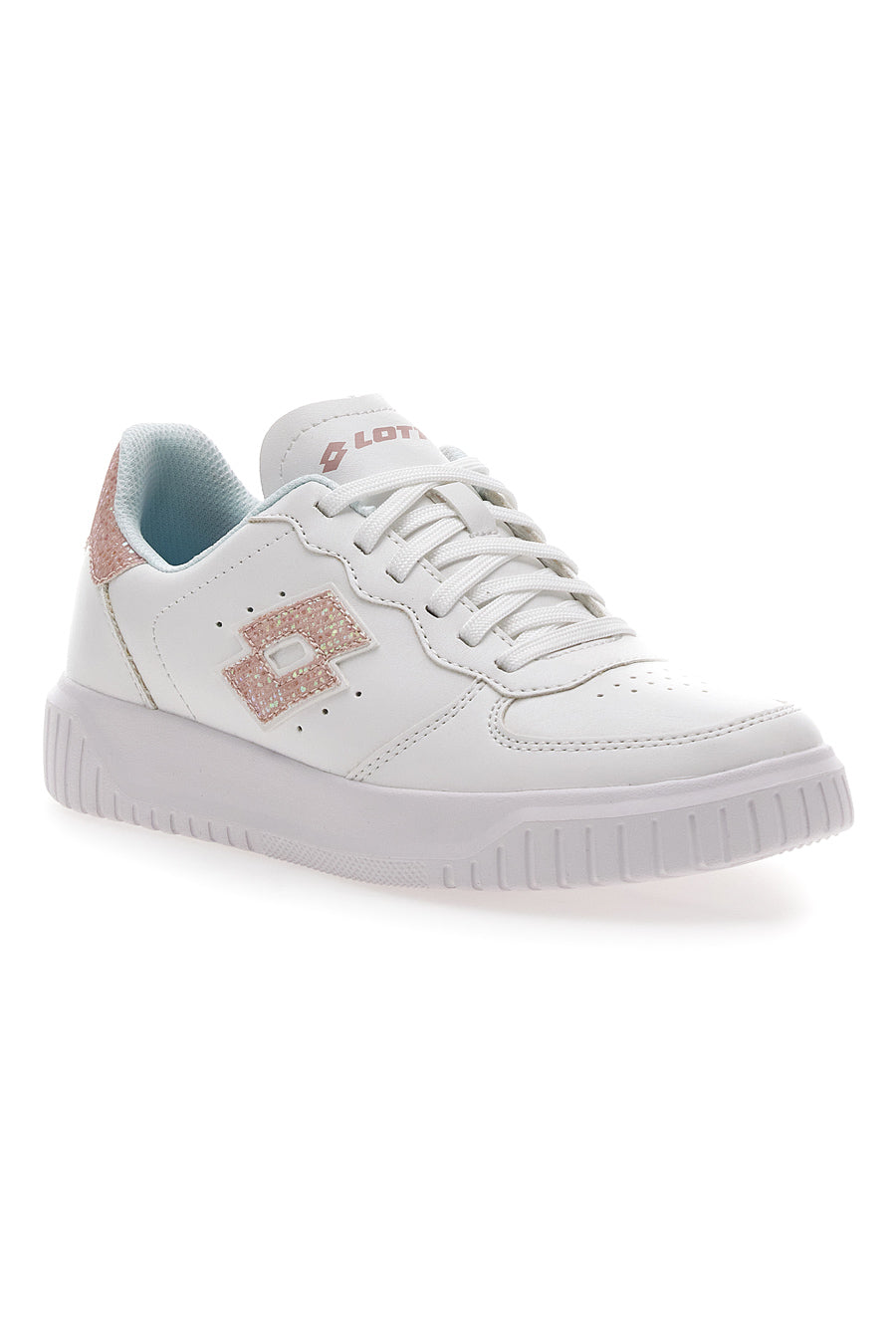 Weiße und rosa Sneakers mit Glitzer Lotto Venus 1 AMF III GLI W